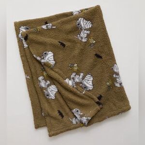 American Eagle AE Peanuts Snoopy Woodstock Mummy Fall Halloween Soft Blanket NWT